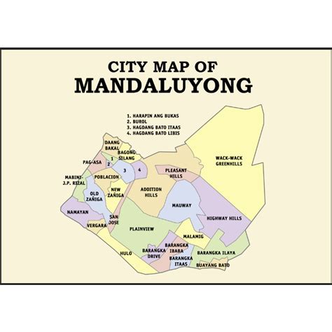 mandaluyong map with barangay|Detailed Road Map of Mandaluyong .